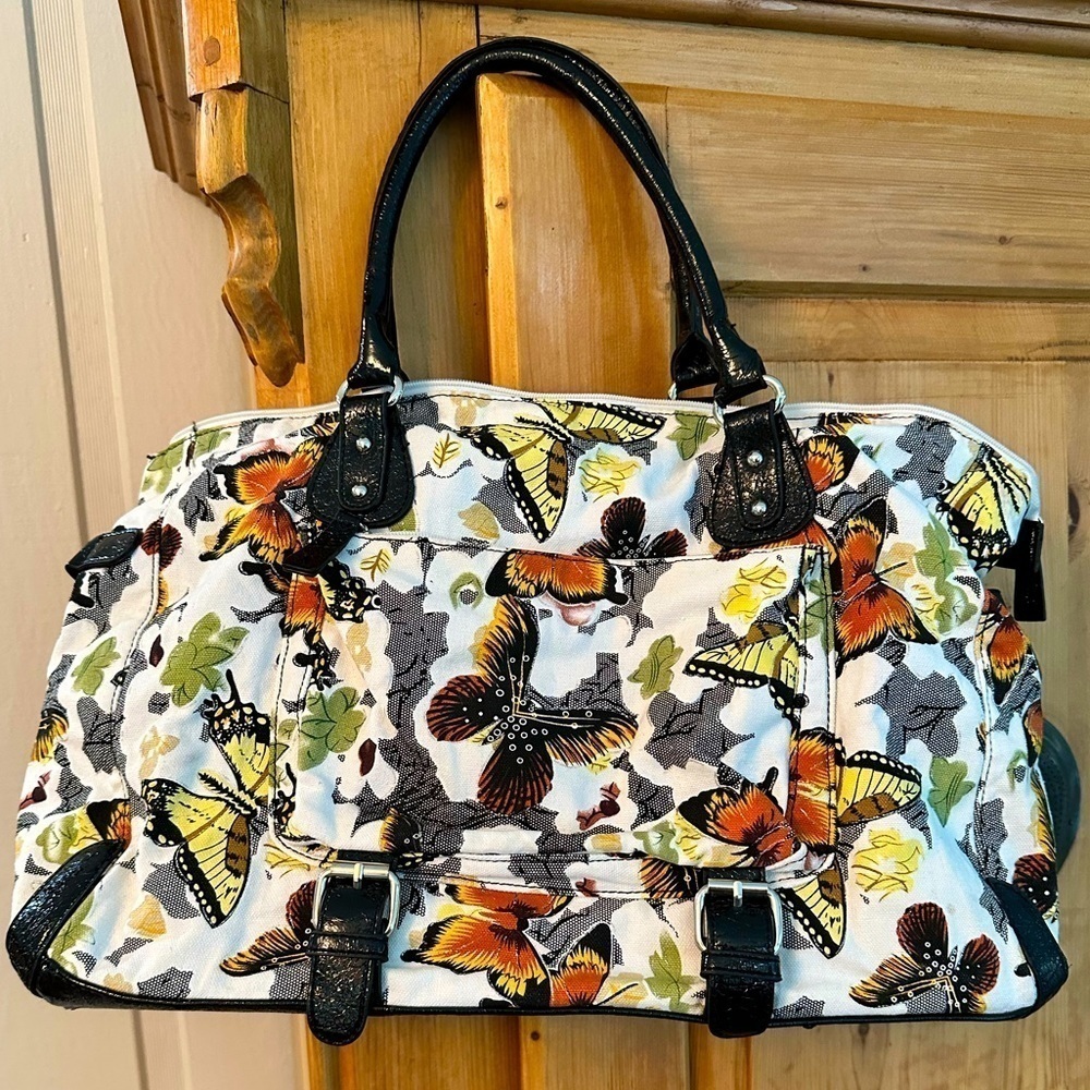 Beautiful Butterfly Overnight Travel Carpet Bag Unique Tapestry Feel